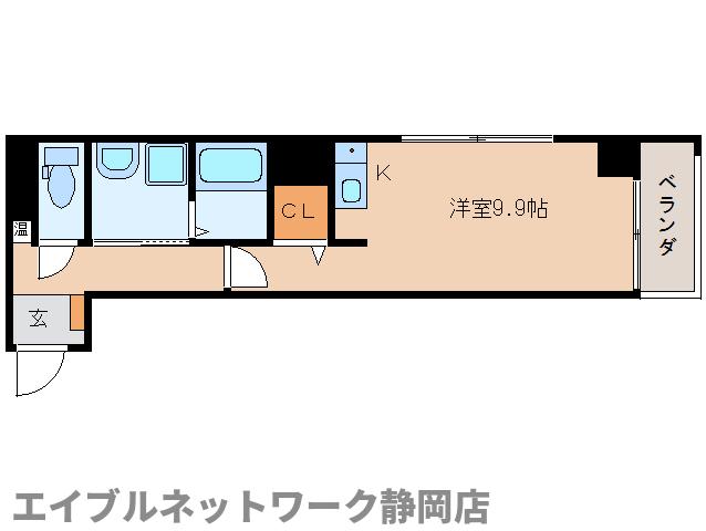静岡鉄道静岡清水線 新静岡駅 徒歩2分 7階建 築10年の間取り写真