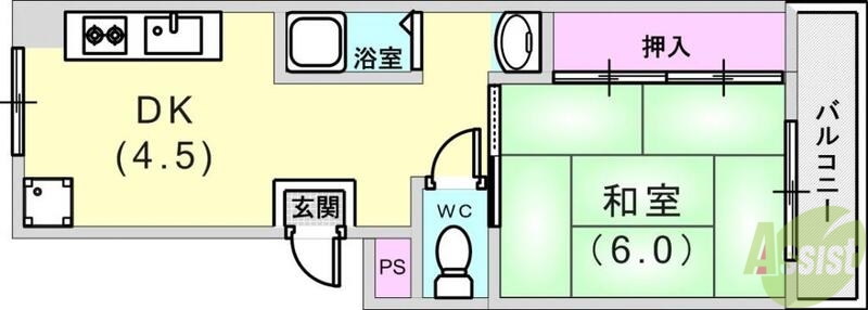 ベクヴェーム本山の間取り写真