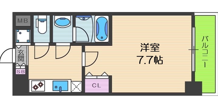 S-RESIDENCE福島Luxeの間取り写真