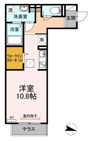 福山市船町のアパートの間取り