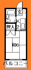 市川市二俣のアパートの間取り