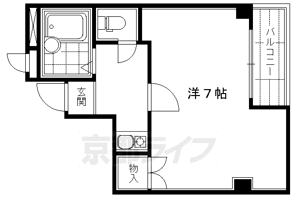 京都市中京区橋西町のマンションの間取り