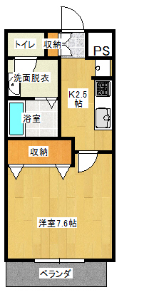 新潟市秋葉区古津のアパートの間取り