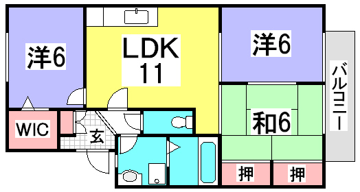 ハイカムール西の間取り