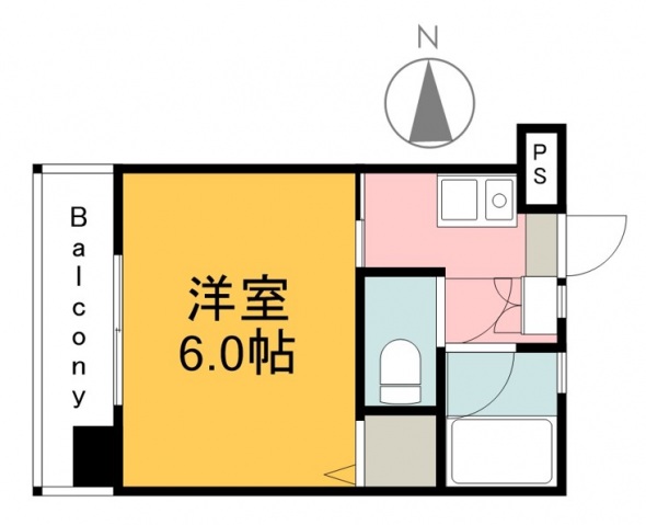 広島市西区東観音町のマンションの間取り