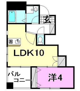 松山市湊町のマンションの間取り