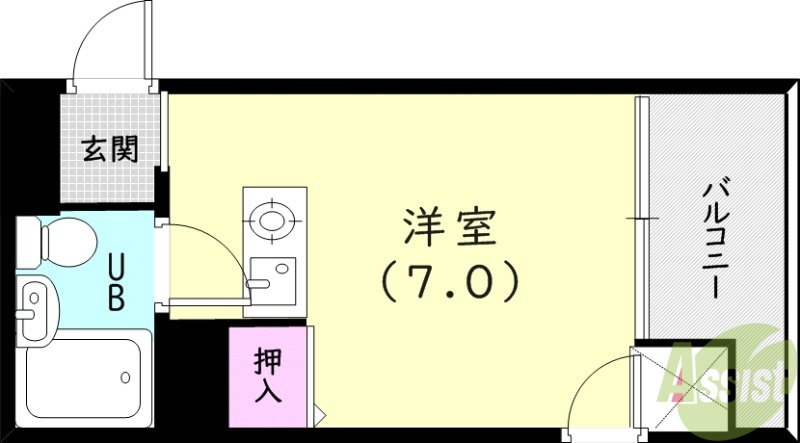 キューブ武庫川VIの間取り