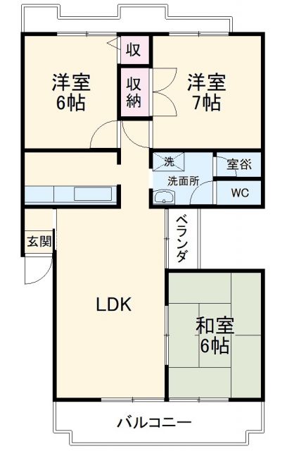 【名古屋市緑区若田のマンションの間取り】