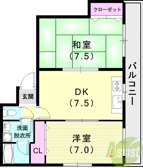 アビリティ岡本南の間取り