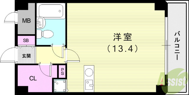 ホープ芦屋の間取り