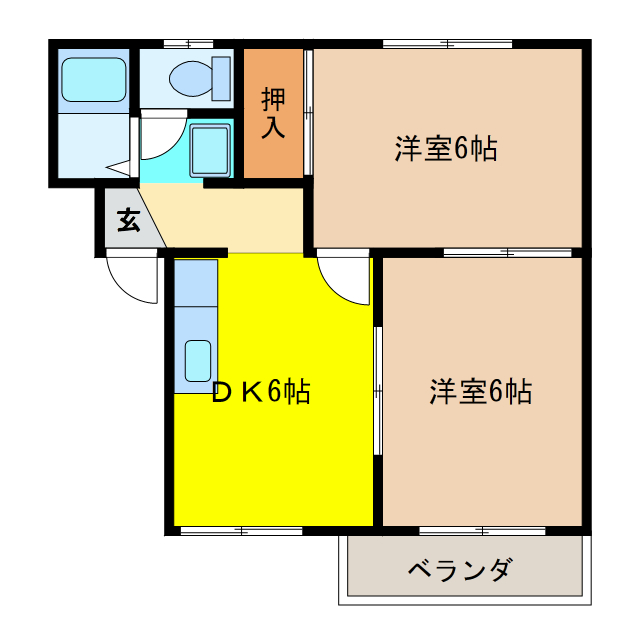 コーポ国正の間取り