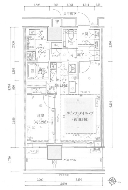 札幌市北区北八条西のマンションの間取り