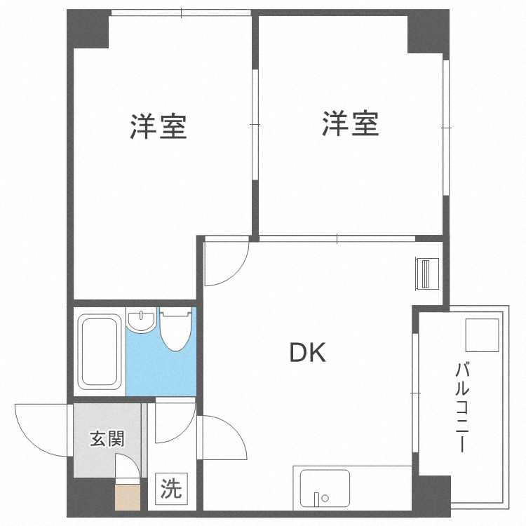 札幌市中央区南七条西のマンションの間取り