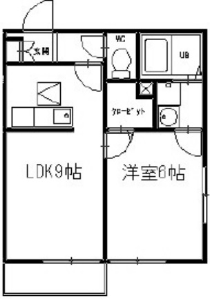 青梅市天ヶ瀬町のアパートの間取り