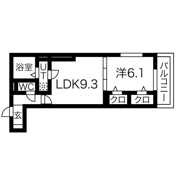 城陽市久世のアパートの間取り