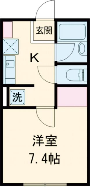 泉南市鳴滝のアパートの間取り