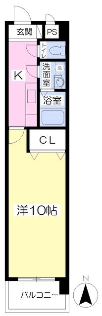 【松山市永木町のマンションの間取り】