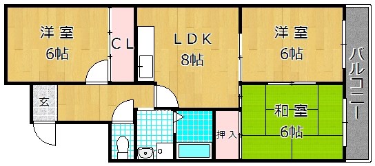 フロンティ枚方公園の間取り