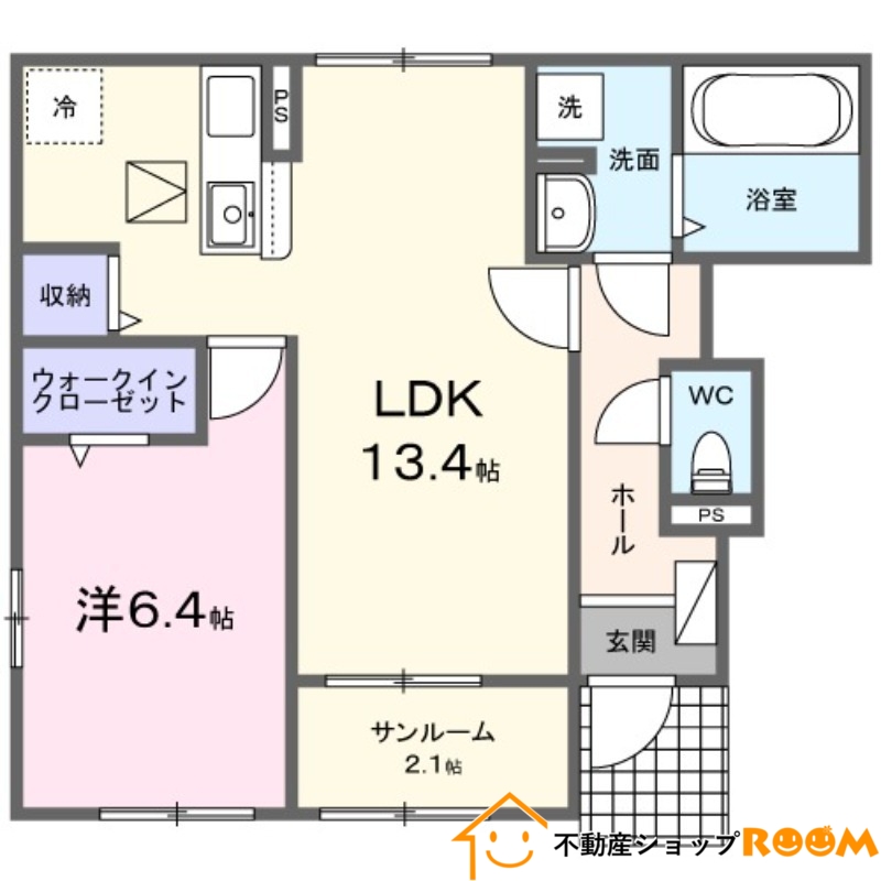 八女郡広川町大字広川のアパートの間取り