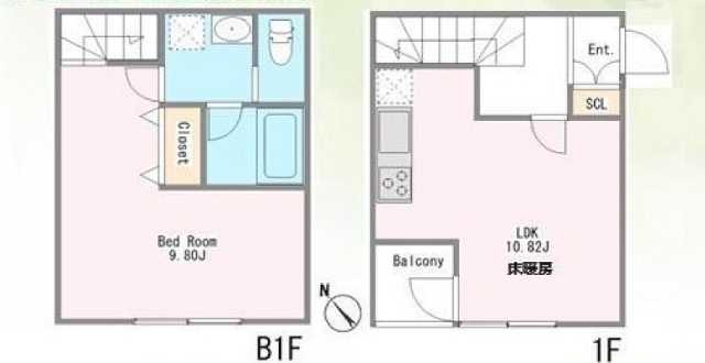 世田谷区赤堤のマンションの間取り