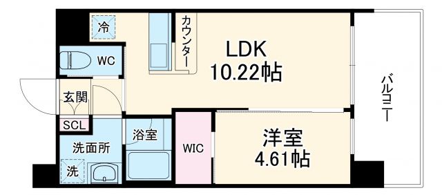 プレジオ阿波座の間取り