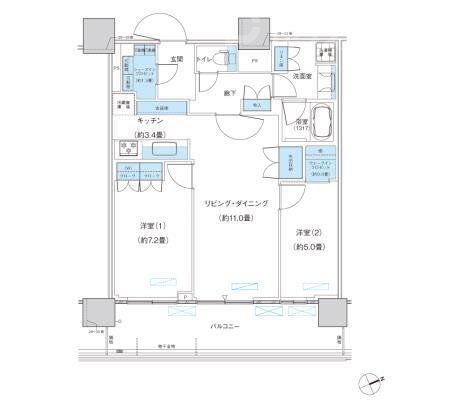 柏市若柴のマンションの間取り