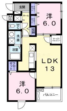 【新座市北野のマンションの間取り】