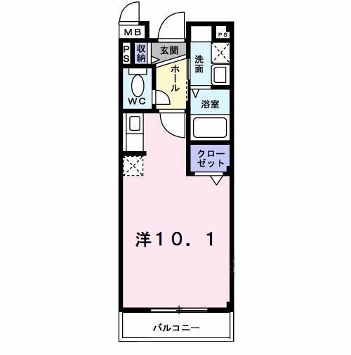 京田辺市東古森のマンションの間取り