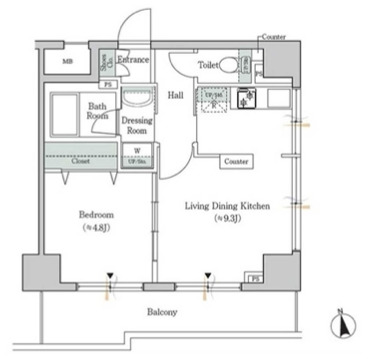 ONE ROOF FLAT TOGOSHIの間取り