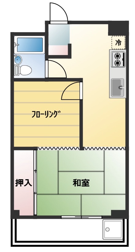 雷門永谷マンションの間取り