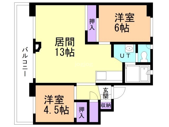 ビレッジハウス双葉２号棟の間取り