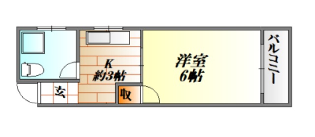 広島市中区十日市町のマンションの間取り