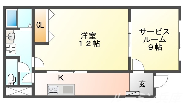 ラフレイズ本町（オール電化）の間取り