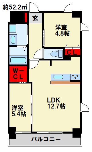 MDI Vista mare門司駅前（地番）の間取り