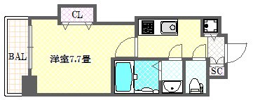 ラグゼ難波西Iの間取り