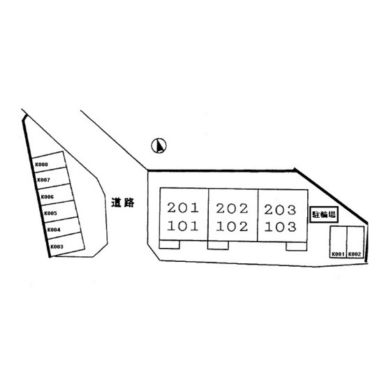 【クレール大新の駐車場】