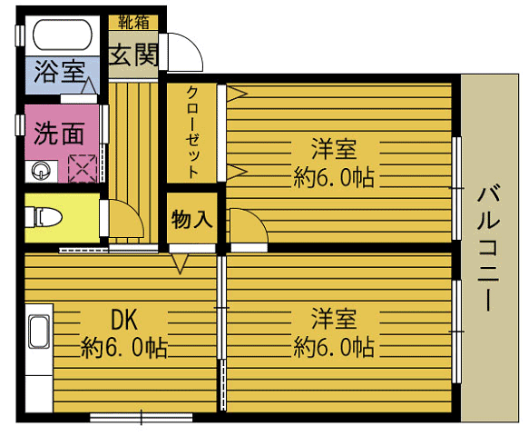 リバーサイド北浜Ｆの間取り