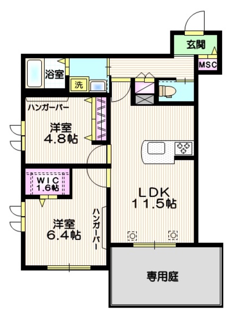 さいたま市浦和区領家のマンションの間取り