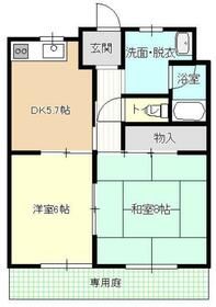 浜松市浜名区西美薗のマンションの間取り