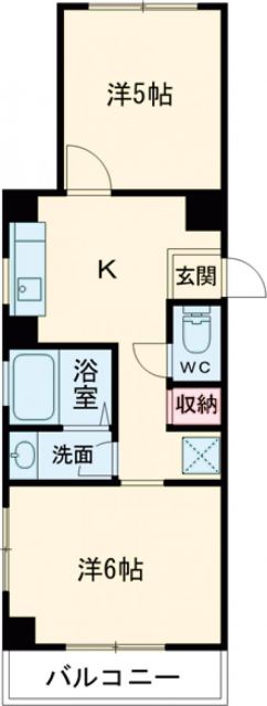 世田谷区若林のマンションの間取り