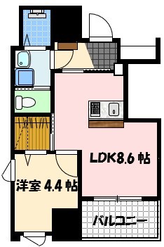 【長崎市元船町のマンションの間取り】