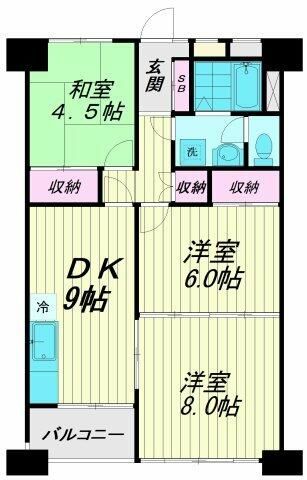 大森駅前住宅１号棟1の間取り