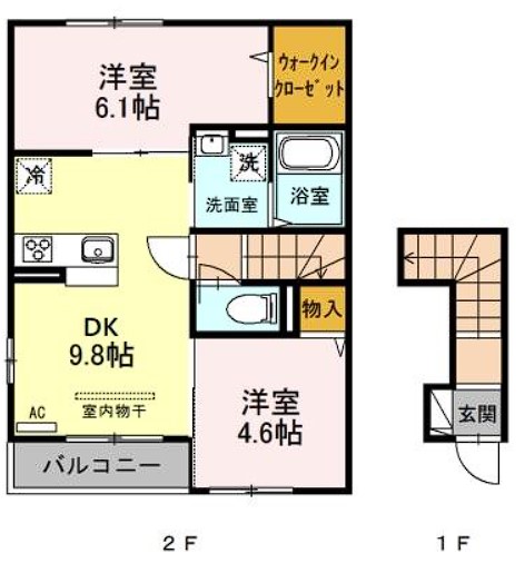 さいたま市西区宮前町のアパートの間取り