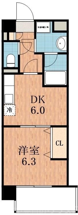 大阪市東住吉区矢田のマンションの間取り