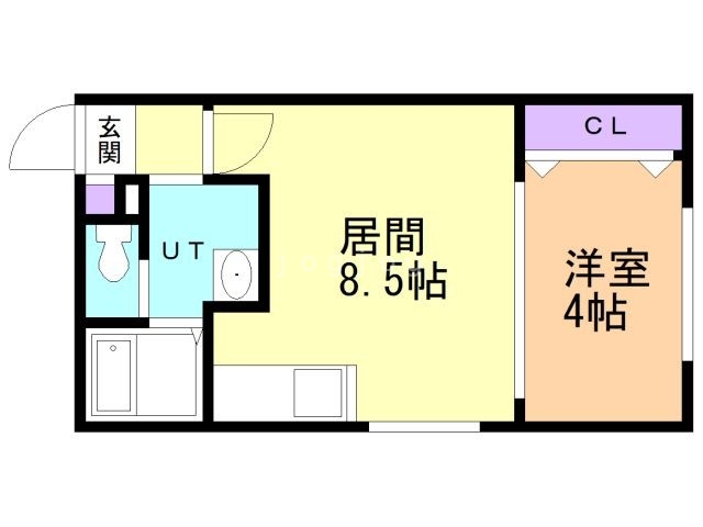 札幌市白石区東札幌四条のマンションの間取り