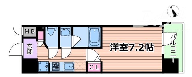 スプランディット十三本町の間取り