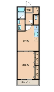 福岡市東区八田のアパートの間取り