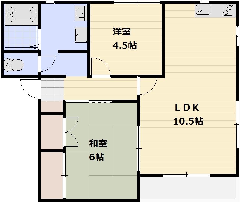 上尾市日の出のアパートの間取り