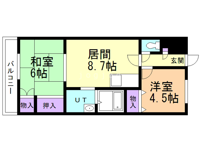 札幌市北区篠路三条のマンションの間取り