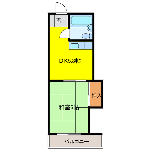 大垣市緑園のマンションの間取り